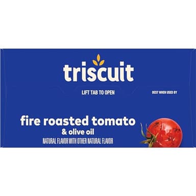 Triscuit Fire Roasted Tomato & Olive Oil Whole Grain Wheat Crackers, Lunch Snacks, Bulk Snack Crackers, 6 - 8.5 oz Boxes - Image 20