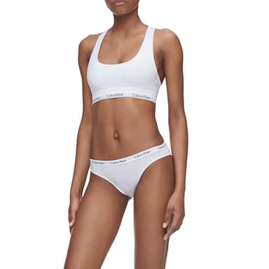 Calvin Klein Carousel Logo Cotton Stretch Bikini Panties, Multipack, Black/White/Grey Heather, Small - Image 2