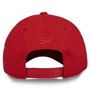 Reebok Vector Baseball Hat | Snapback | Six Panel | Casual | Everyday | Sun Protection | Lightweight | Breathable - Red - Image 3