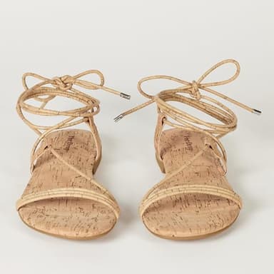 The Drop Women's Samantha Flat Strappy Lace-up Sandal, Cork, 12 - Image 6