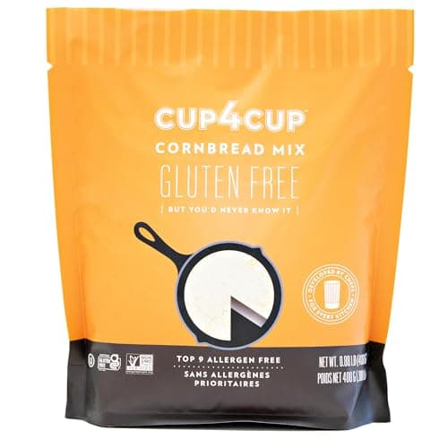 Cup4Cup Cornbread Mix, 0.88 Pounds, Certified Gluten Free, Dairy Free, Non-GMO, Kosher, Made in the USA - Image 1