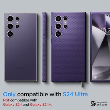 Spigen Liquid Air Designed for Galaxy S24 Ultra Case (2024) [Military-Grade Protection] - Deep Purple - Image 2
