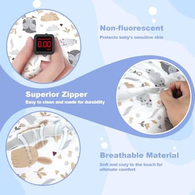 Baby Lounger, Portable Baby Lounger for Newborn 0–24 Months, Infant Nest for Travel, Floor Time, and Crib Use, Baby Essentials for Home (Hoot) - Image 6