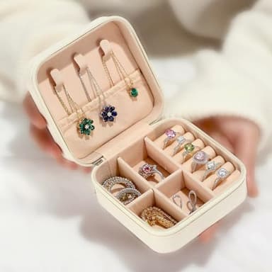 Ldntly Sunflower Jewelry Case,Sunflower Gifts for Women,Initial Travel Jewelry Box,Personalized Gifts for Teen,Mom,Wife,Bridesmaids,21st Birthday Gifts for Her - Image 2