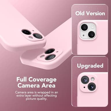 SuydanBox Magnetic for iPhone 15 Case, Compatible with MagSafe, [Screen Protector + Full Camera Protection], Silicone Shockproof Anti-Scratch Protective Phone Case for iPhone 15 6.1", Chalk Pink - Image 8