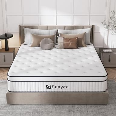 California King Mattress 12 Inch, Cal King Mattress in a Box, (Upgrade Strengthen) Hybrid Matterss with Pocket Spring and Soft Foam, Ultimate Motion Isolation, Strong Support, Medium Firm - Image 2
