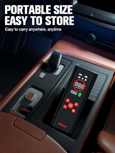 GOOLOO AP150 PRO Tire Inflator Portable Air Compressor, Upgraded UI Color LED Screen & 4X Faster Car Tire Air Pump with Tire Pressure Gauge, 12V Electric Tire Pump with Auto Shut-off for Car,Bike,Ball - Image 8