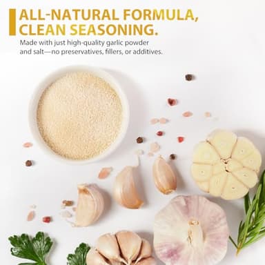 Soeos Garlic Salt 38.8 Ounce(1.1 kg), Bulk Garlic Salt Seasoning, Non GMO, Gluten Free, Ideal for Adding Flavor to Soups, Breads, Vegetables, Meats and More - Image 4