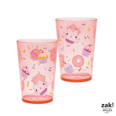 Zak Designs DreamWorks Gabby's Dollhouse Nesting Tumbler Set for At Home, 14.5oz Non-BPA Plastic Cups, 4-Pack (Gabby, Pandy Paws, Cakey Cat, Mercat, Kitty Fairy, Baby Box) - Image 6