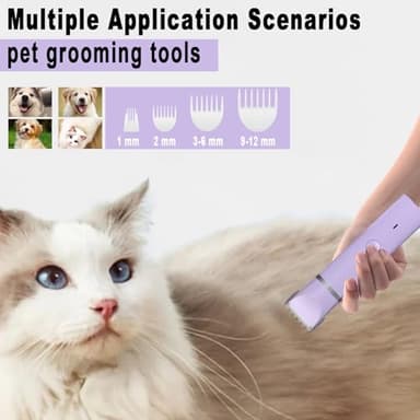 Veeconn Dog Grooming Clippers Kit-Electric Rechargeable Cat Trimmer Tools-Cordless Quiet Pet Nail Paw Grinder-4 in 1 Multifunctional Low Noise Shaver-Razor for feet Face Ears Toenail Eye - Image 7