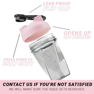 HELIMIX 1.5 Vortex Blender Shaker Bottle Holds Upto 20oz | No Blending Ball or Whisk | USA Made | Portable Pre Workout Whey Protein Drink Shaker Cup | Mixes Cocktails Smoothies Shakes | Top Rack Safe - Image 6