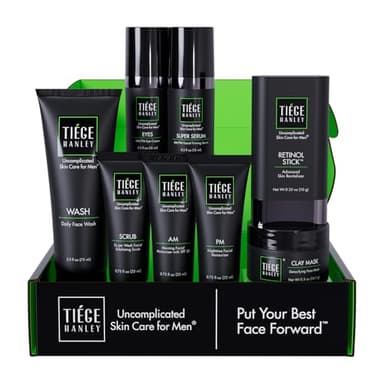 Tiege Hanley Men’s Skin Care Set 30 & 90 Days Routine (30 Day Routine - 8 Piece Set) - Image 1