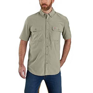 Carhartt Force Relaxed Fit Lightweight Short-Sleeve Shirt Burnt Olive - Image 1
