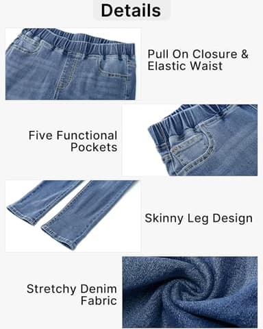 GRAPENT Women's Stretch Jeans Dark Wash Jeans Women Western Outfit Womens Trouser Jeans High Waisted Stretchy Jeans for Women Denim Jeans Womens Denim Jeans Color Darkness Blue Size XXL XX-Large - Image 6