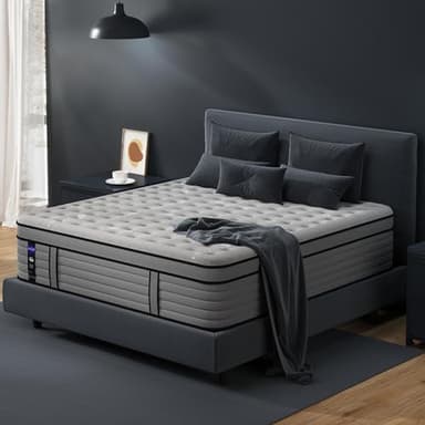 DIFAME Queen Size Mattress, 14 Inch Gel Memory Foam Queen Hybrid Mattress in a Box, Individually Pocket Spring for Motion Isolation, Pressure Relief, Edge Support, Medium, 100-Night Trial, CertiPUR-US - Image 1