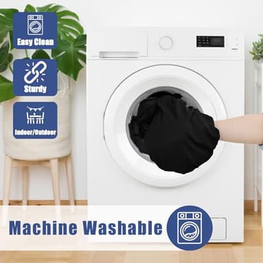 Moosfor Spandex 6 Foot Rectangle Table Cloth 2 Pack, Elastic Fitted Tablecloths for Picnic, Stretch Washable Patio Table Cover for Outdoor, Camping, Banquet and Parties (Black, 30"x72") - Image 6