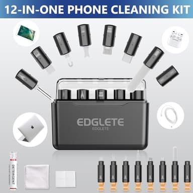 Edglete for iPhone Cleaning Kit, Cleaner Kit for AirPod, iPhone Cleaner Charging Port Cleaning, Portable Cell Phone Repair Restore Tool for iPad Lightning Charger Cables Connectors Electronic Devices - Image 2