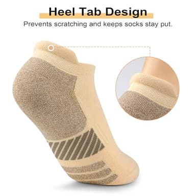 WISVOOO 6 Pairs Ankle Socks Women Anti-blister Breathable Running Athletic Cushioned Socks - Image 5