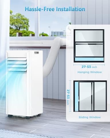 Electactic Portable Air Conditioners 10000 BTUs, Portable AC unit Cools Up to 450 sq.ft,3-in-1 Free Standing Cooling AC Unit with Fan & Dehumidifier, Portable AC with Remote Control,24H Timer - Image 7