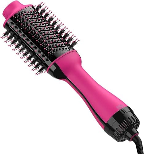Hair Dryer Brush Blow Dryer in One, Upgraded 4 in 1 Hair Dryer and Styler Volumizer with Negative Ion Anti-frizz Ceramic Titanium Barrel Hot Air Hair Straightener Brush - Image 1