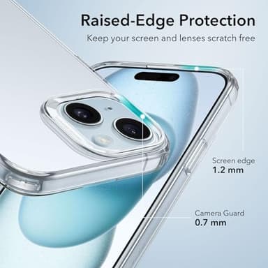 ESR Clear Case for iPhone 15 Plus Case, Shockproof Thin Cover, Yellowing-Resistant Slim Transparent TPU Phone Case, Zero Series, Clear - Image 5