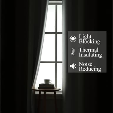 Estelar Textiler Brown and Greyish White Gradient Blackout Curtains 102 Inches Long for Bedroom, Thermal Insulated Full Room Darkening Ombre Grommet Drapes for Living Room, 52Wx102L, 2 Panels - Image 5