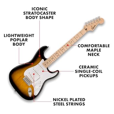 Squier Sonic Series Stratocaster Pack - 2-color Sunburst - Image 4