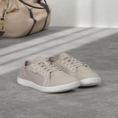 WHITIN Women's Minimalist Barefoot Shoes Wide Toe Box Zero Drop Sneakers Size 8 Tennis Running Sport Cute Athletic Flat Walking Comfy W81 Beige 39 - Image 2