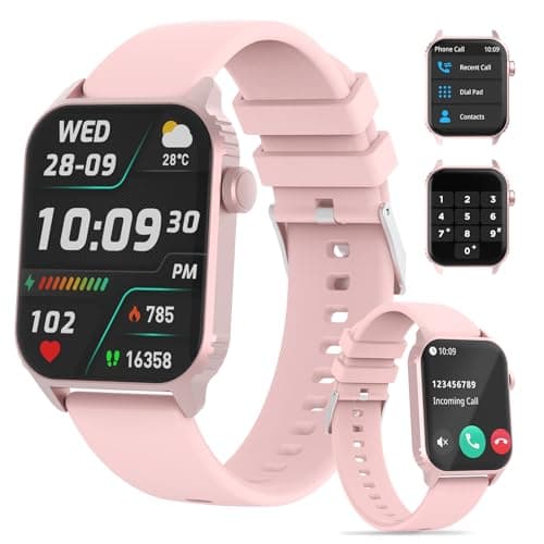 TRAUSI Smart Watches for Women Men, 1.83" HD Smartwatch with 120 Sports Modes, Heart Rate/Sleep Monitor, IP67 Waterproof, Bluetooth Call & Music Control for iPhone/Android (Red) - Image 1