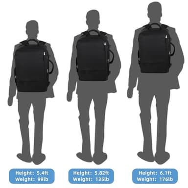 Snoffic Travel Backpack for Women, Large Carry On Backpack for Travel, Waterproof Backpack Personal Item, Backpack for Women, laptop backpack 17.3 inch, College Bag Casual Daypack, Black - Image 9