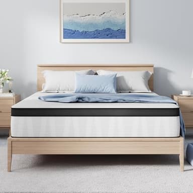 Avenco Twin Mattress, 10 Inch Medium Firm Twin Size Mattress in a Box, Hybrid Mattresses with Smarts™ Coil Pocket Springs for Motion Isolation, Strong Edge Support, CertiPUR-US Certified - Image 3