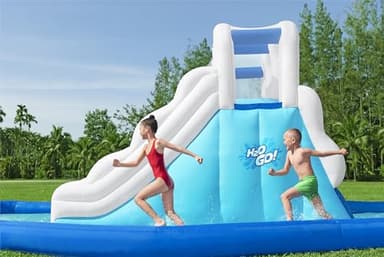 Bestway H2OGO! Tidal Trifecta Kids Inflatable Water Park | Inflatable Triple Slide and Splash Pool | Great for Kids Ages 5 and Up - Image 4