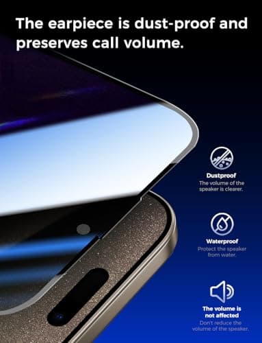 MAGIC JOHN 2 Pack for iPhone 15 Pro Max 6.7 inch Privacy Glass Screen Protector, Auto Dust-Elimination Installation, Bubble Free, Easy Installation - Image 6