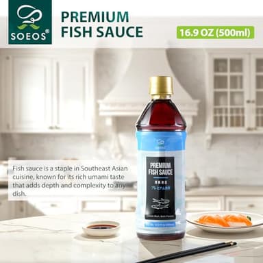Soeos Fish Sauce, 16.9 fl oz (500ml), Savory Flavor, Premium Fish Sauce for Cooking, Crafted for Dressings and Marinades, Naturally Fermented for Rich Umami Flavor - Image 9