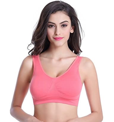 Vermilion Bird Women's 3 Pack Seamless Comfortable Sports Bra with Removable Pads 3XL/Shirt Size 16W,18W Red &Blue &Purple - Image 3