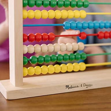 Melissa & Doug Abacus - Classic Wooden Educational Counting Toy With 100 Beads - Image 9