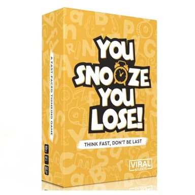 Viral Studios You Snooze You Lose – Fast-Paced Word Party Game for Teens & Adults | 200 Hilarious Matching Cards for Game Nights, Parties & Family Fun Ages 15+ - Image 1