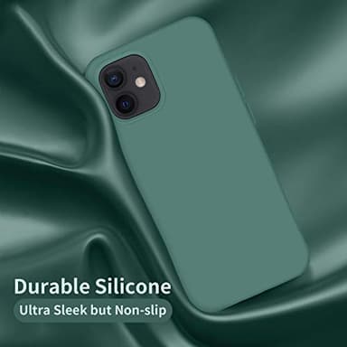 Cordking Designed for iPhone 12 Case, Designed for iPhone 12 Pro Case, Silicone Shockproof Phone Case with [Soft Anti-Scratch Microfiber Lining] 6.1 inch, Midnight Green - Image 4