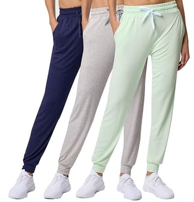 Real Essentials 3 Pack: Women's Ultra-Soft Lounge Joggers Sweatpants Athletic Yoga Pants with Pockets (Available in Plus), Set 12, 1X, Pack of 3 - Image 1