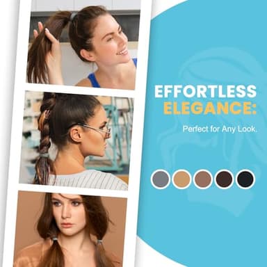 HOYOLS 100pcs Soft Hair Ties no Damage, Seamless Soft Thick Ponytail Holder Scrunchies Head Bands No Crease for Women Girls (Brunette Brown Set) - Image 7