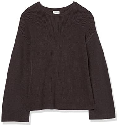 The Drop Women's Alice Crewneck Back Slit Ribbed Pullover Sweater, Chocolate, 2X, Plus Size - Image 6