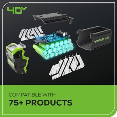 Greenworks 40V 16" Brushless Cordless (Push) Lawn Mower + Blower (350 CFM) + 13" String Trimmer (Bonus Spools), 4.0Ah + 2.0Ah Battery and Charger Included (75+ Compatible Tools) - Image 15