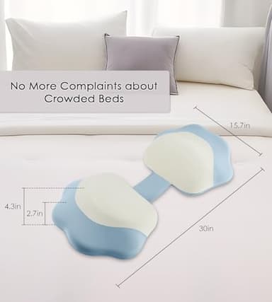 Pregnancy Pillows for Sleeping, Memory Foam Maternity Pillow Support for Back Belly HIPS, Adjustable Travel Wedge Pillow for Pregnant Women, Side Spleeping Pregnant Pillows with Cooling Pillowcase - Image 2