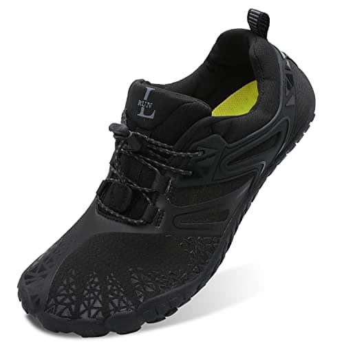 L-RUN Water Shoes for Men Wide Toe Aqua Socks Black M US (Women 14, Men 13)=EU46 - Image 1