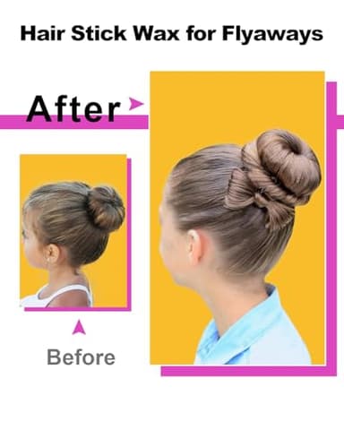 Hair Wax Stick, Wax Stick for Hair Flyaways Kids & Women Hair Accessories for Women Girls Hair Bun Maker for Kids Hair Slick Stick Baby Hair Gel Stick Kids Hair Products Hair Smoothing Stick - Image 2