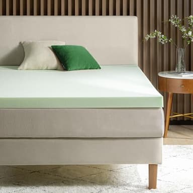 ZINUS 3 Inch Green Tea Memory Foam Mattress Topper, Smaller, More Convenient WonderBox Packaging, Pressure-Relieving Layers, CertiPUR-US Certified, Queen - Image 8