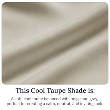 California Design Den Luxury Twin Sheet Set - 100% Cotton, 600 Thread Count Deep Pocket Twin Sheets, Soft Hotel-Quality Bedding with Sateen Weave (Cool Taupe) - Image 2