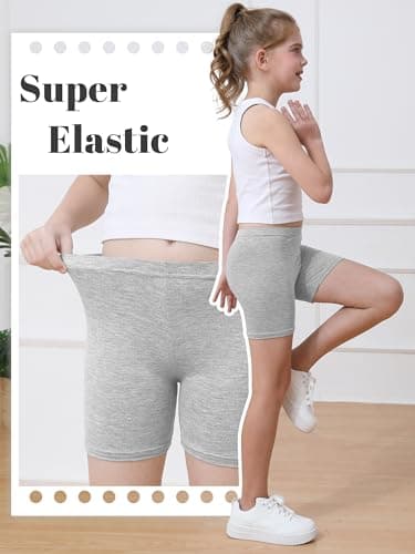 Resinta 6 Pack Girls Bike Shorts Under Dress Dance Cartwheel Shorts for Toddler Kids Summer Clothes Multicolor - Image 3