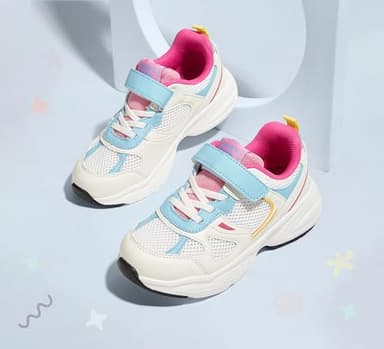 LUCKY STEP Kids Tennis Running Shoes for Children Athletic Sports Gym Lightweight Casual Walking Wide Shoes Toddler School Sneakers(White/Blue,Little Kid 2) - Image 8