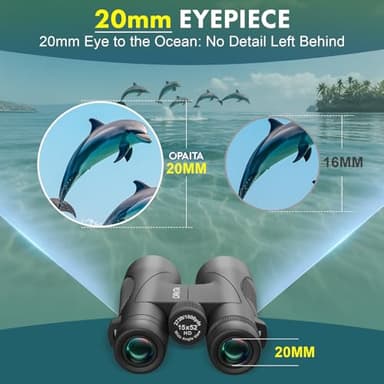 15x52 Binoculars for Adults High Powered - OPAITA Bird Watching Binoculars Lightweight with HD Large Range View Powerful for Hunting Traveling Stargazing Cruise Trip Sports - Image 5